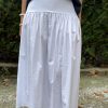 Falda larga popelín blanca