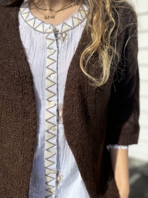 Chaqueta punto marrón