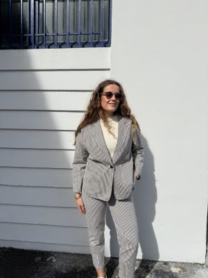 Pantalón  rayas marrones