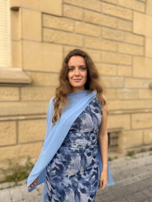 Capa gasa azul cielo