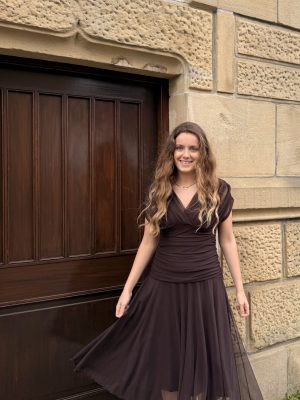 Vestido tul marrón choco Ninfea