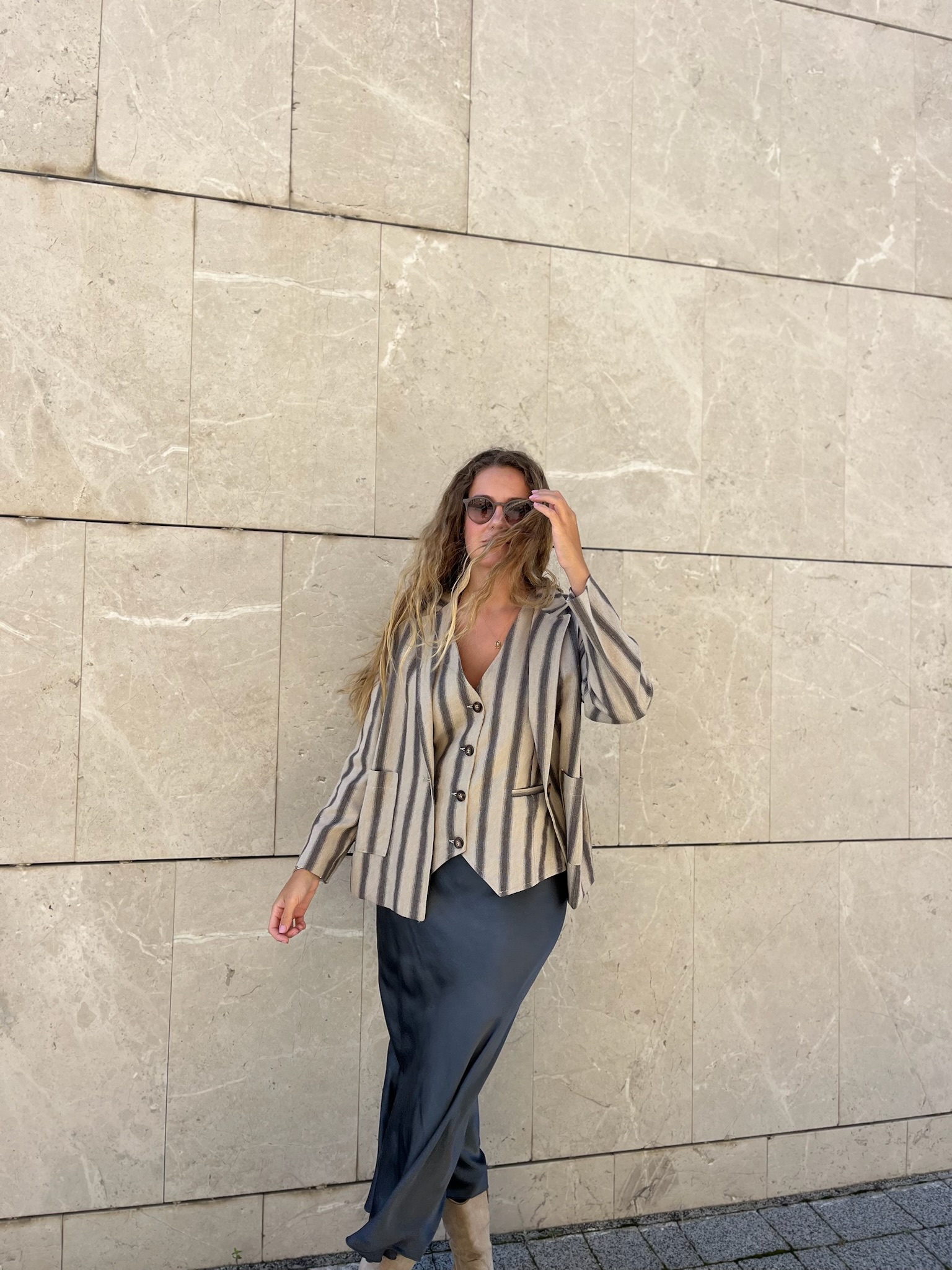 Blazer rayas grises Capuccino