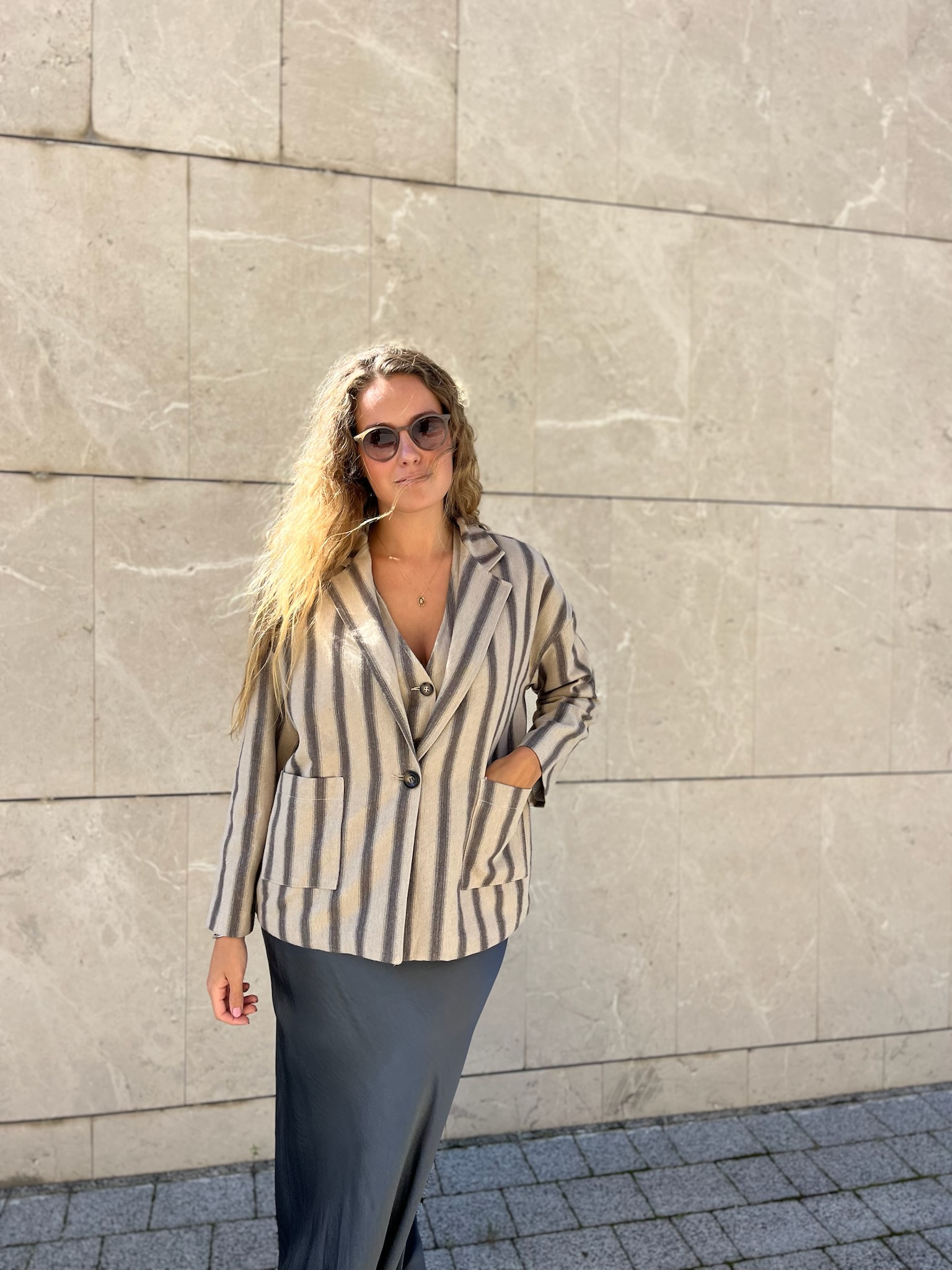 Blazer rayas grises Capuccino