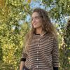 Chaqueta punto rayas marrones - Thumbnail Image 1