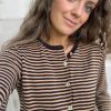Chaqueta punto rayas marrones - Thumbnail Image 5
