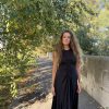 Vestido frunces evasé negro - Thumbnail Image 5