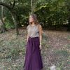 Falda midi lazada granate
