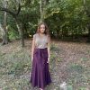 Falda midi lazada granate - Thumbnail Image 5