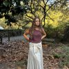 Falda midi lazada piedra