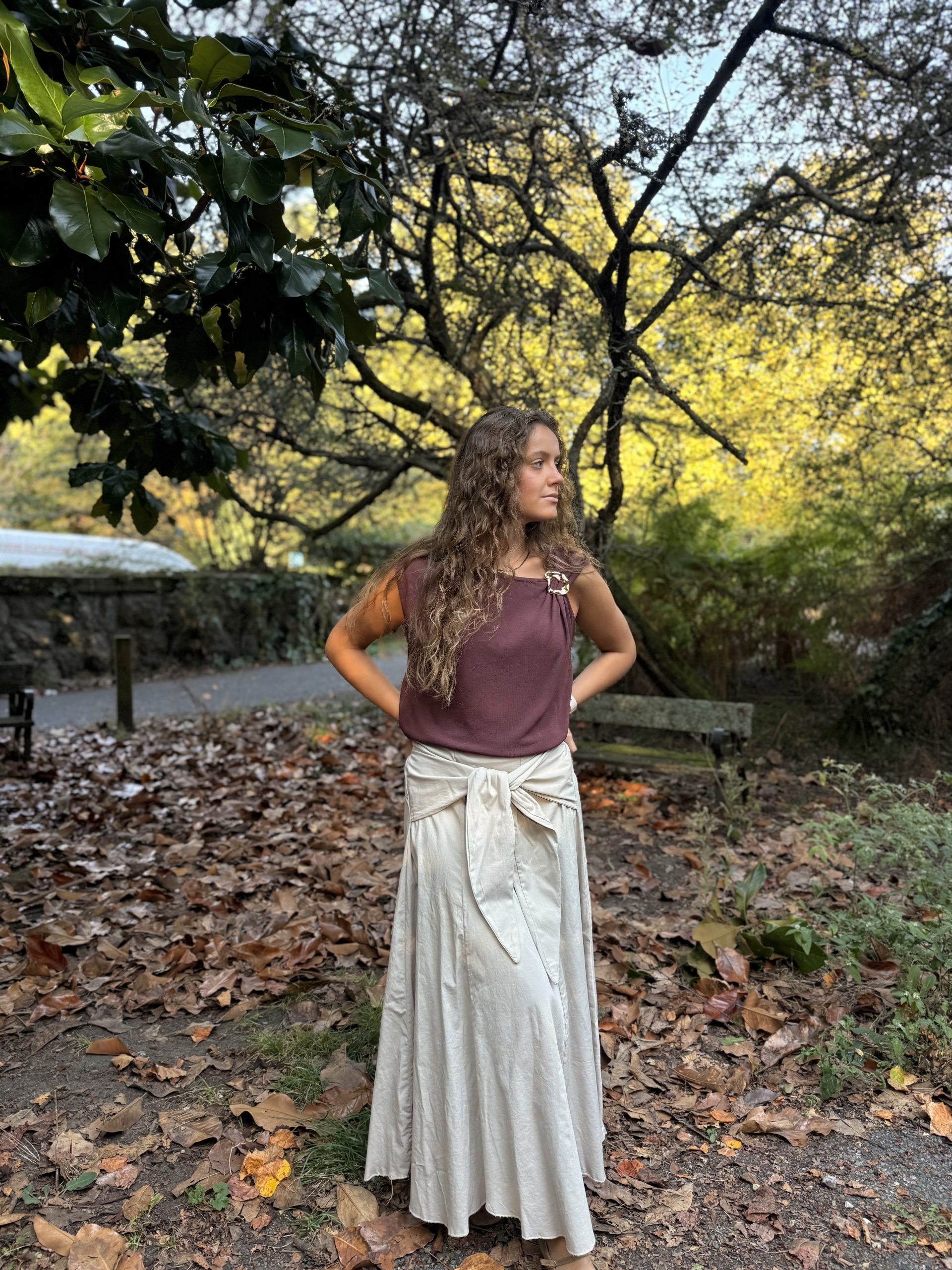 Falda midi lazada piedra - Imagen 5