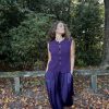 Pantalón bombacho satinado morado - Thumbnail Image 3