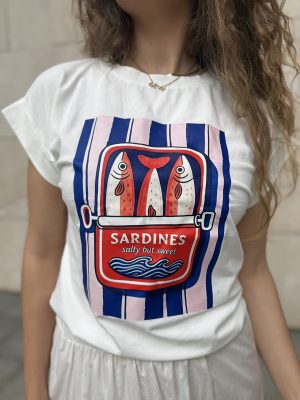 Camiseta blanca Sardines