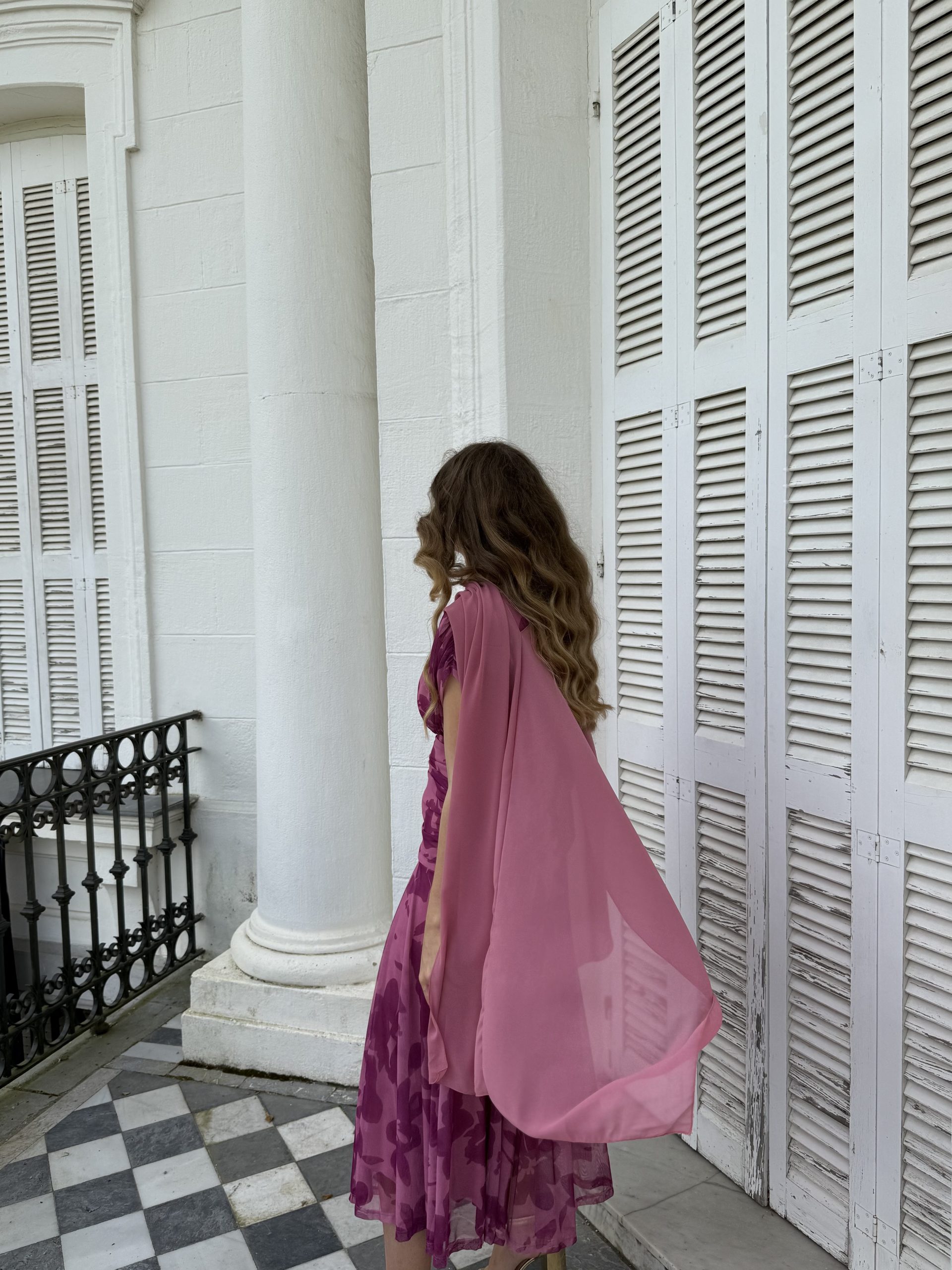 Capa gasa rosa flamingo