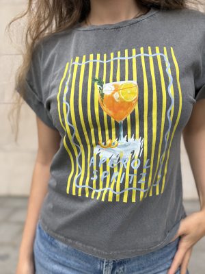 Camiseta gris Aperol Spritz