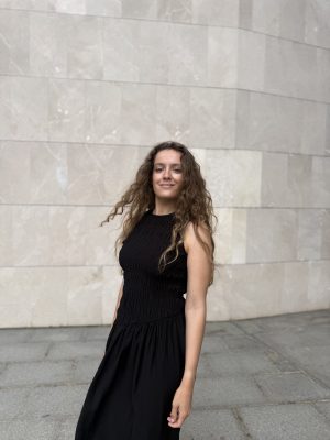 Vestido midi nido de abeja negro