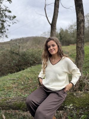 Jersey punto pico crudo