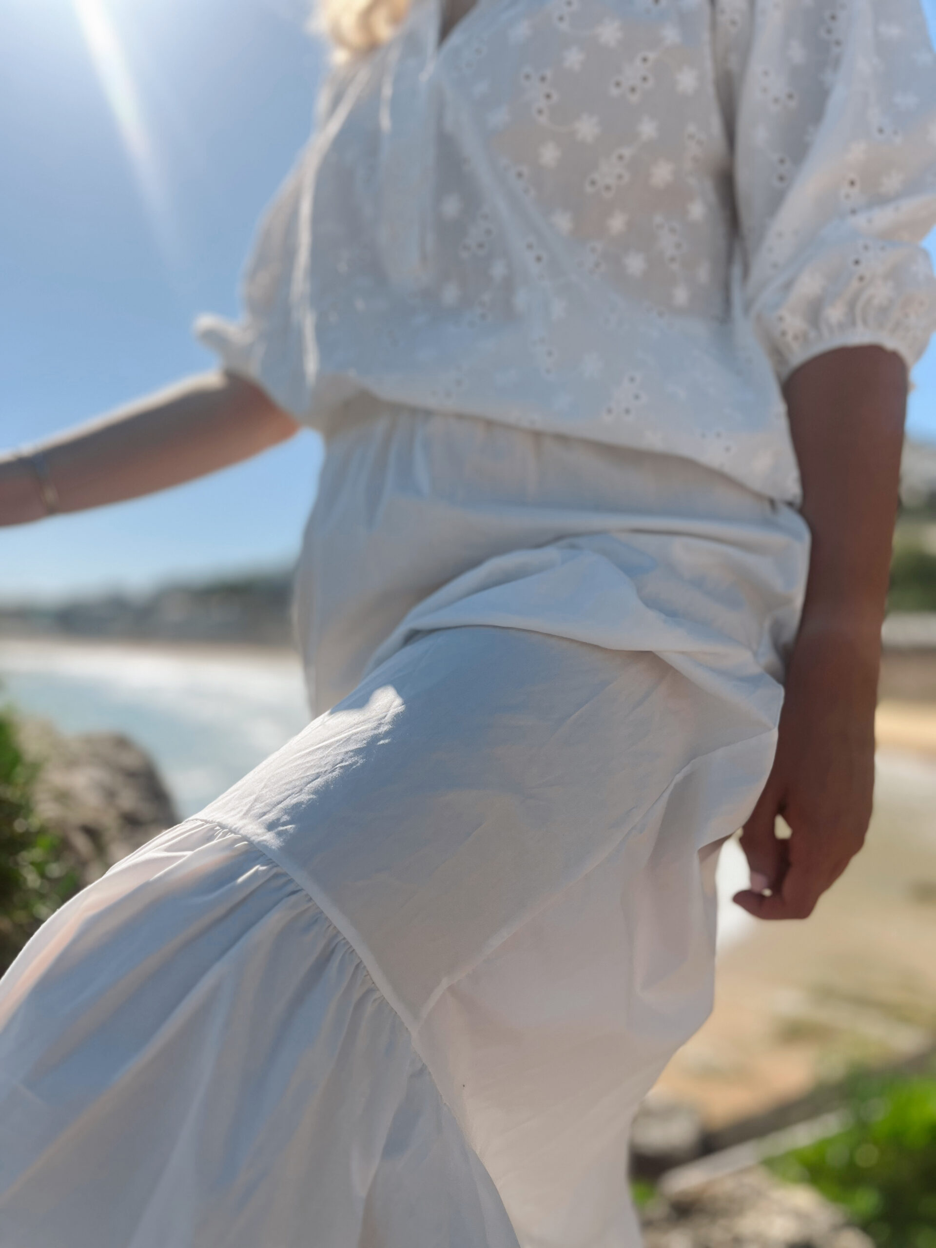 FALDA POPELIN BLANCA CORFU